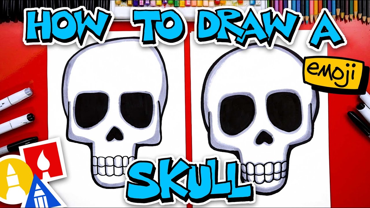 Learn to Draw a Skull Emoji 🎨
