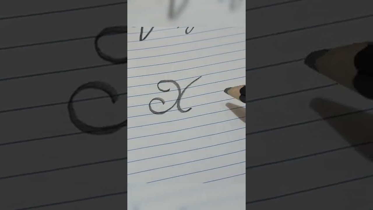 Letra X Cursiva Maiúscula e Minúscula ✍️