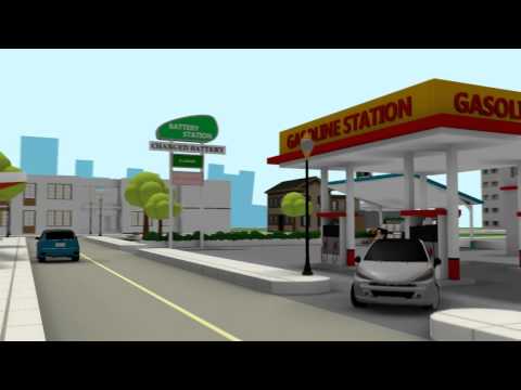 New idea for Electric Car Battery change Animation