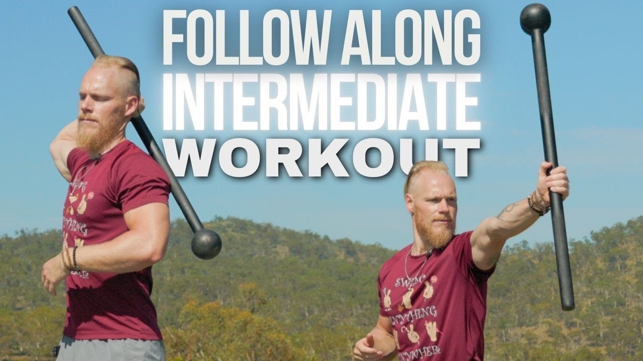 Steel Mace INTERMEDIATE Workout | Mill Lunge | Macebell