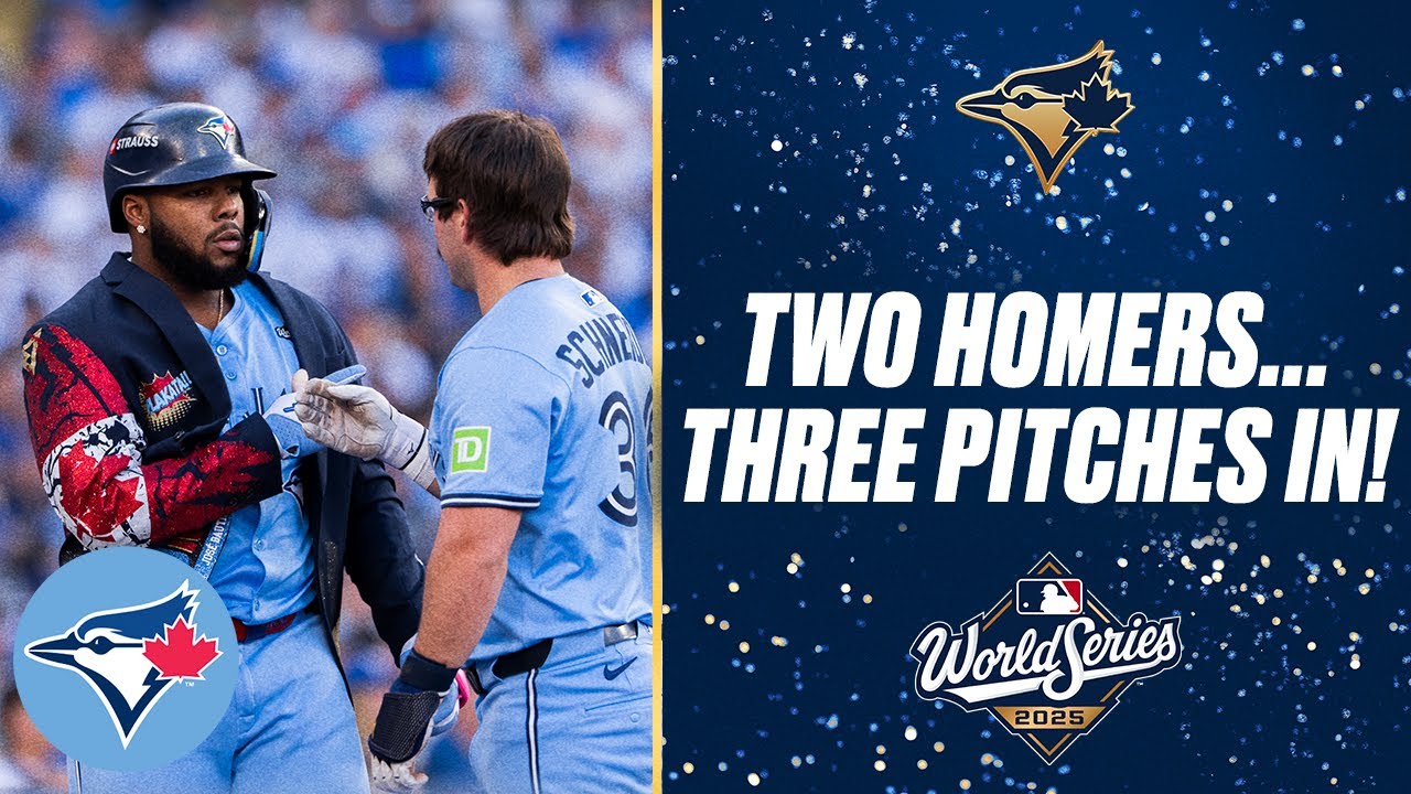 Game 5 Thriller: Schneider & Guerrero Jr. Hit Back-to-Back Home Runs to Kick Off the Game! ⚾