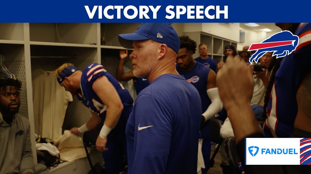 Sean McDermott Celebrates Bills' Week 1 Win 🏈
