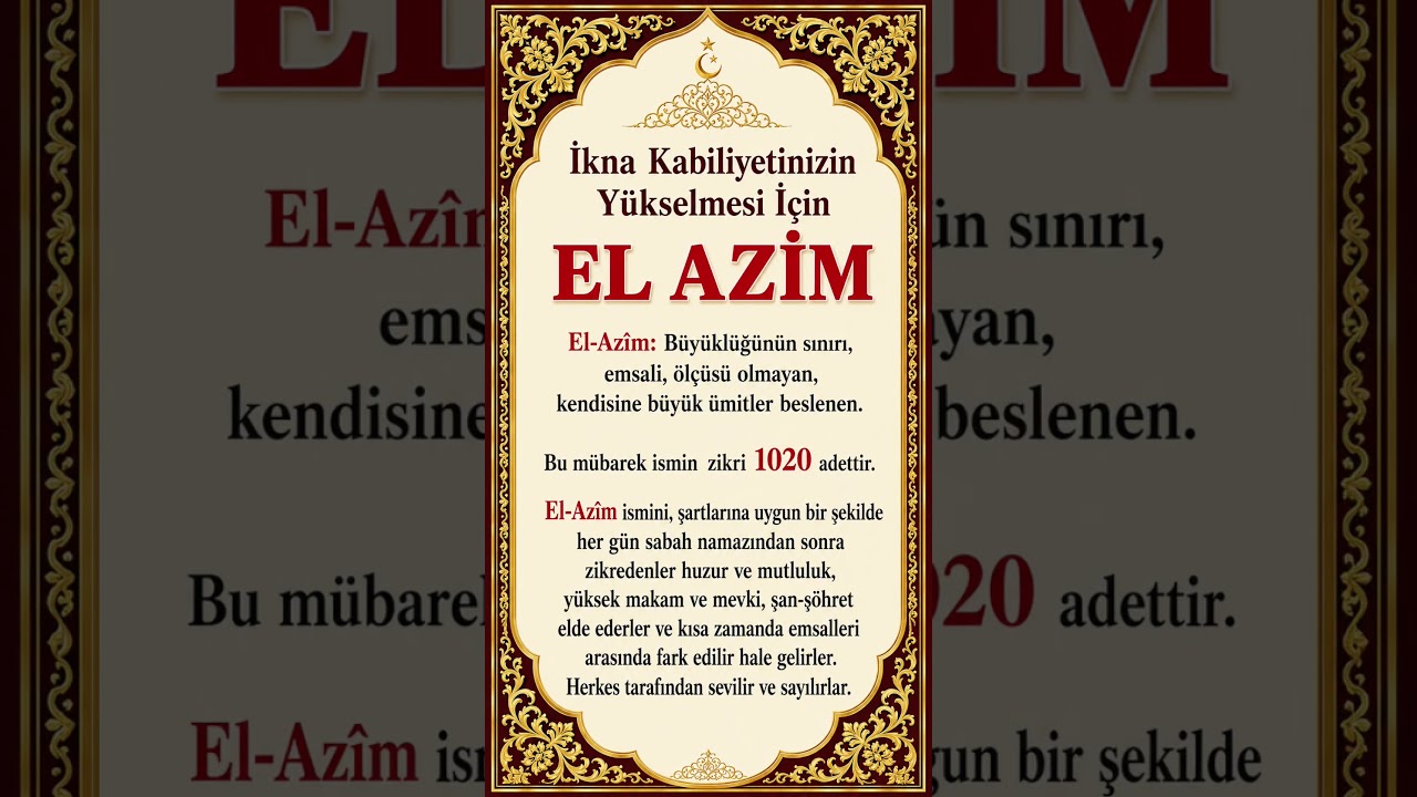 İkna Gücünü Artıran Zikir 🌟