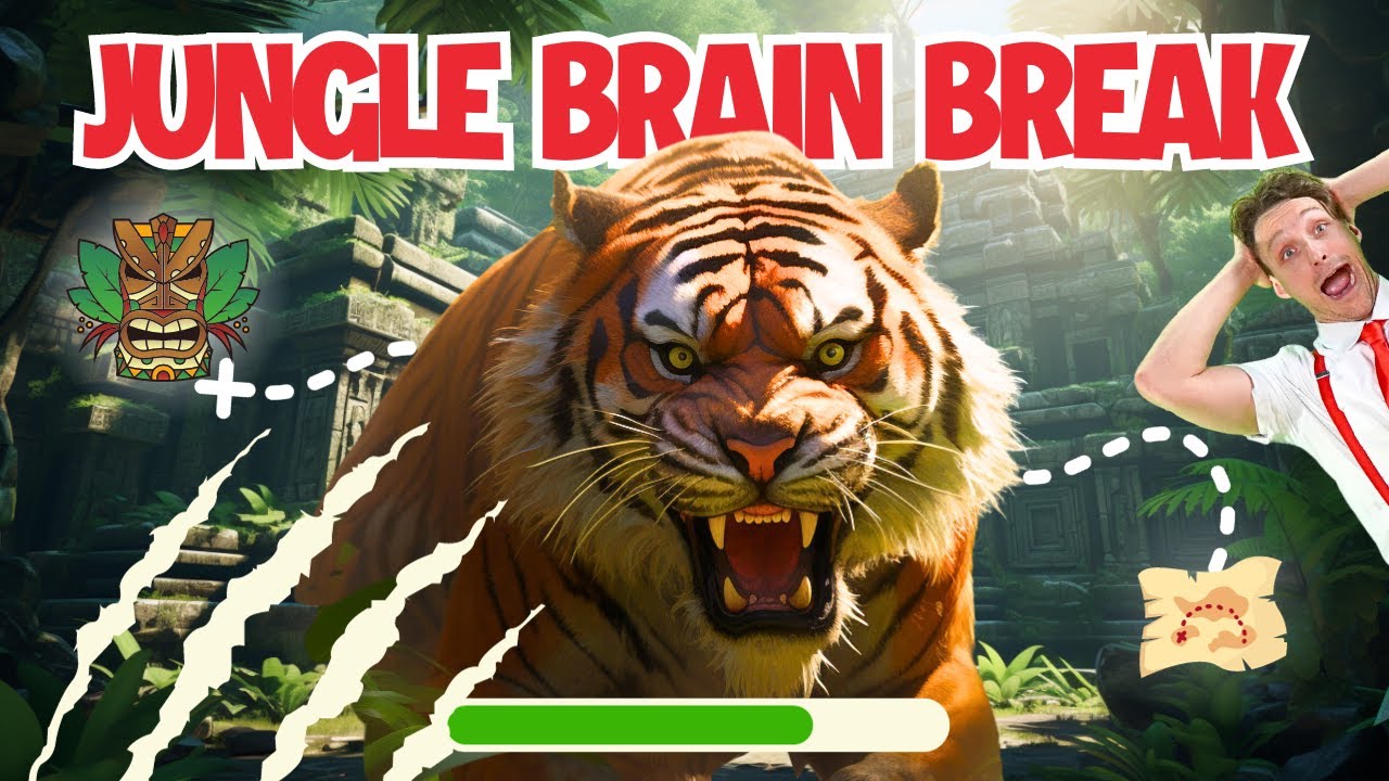 Jungle Brain Break for Kids | Animal Workout and Movement Activity for Home or PE