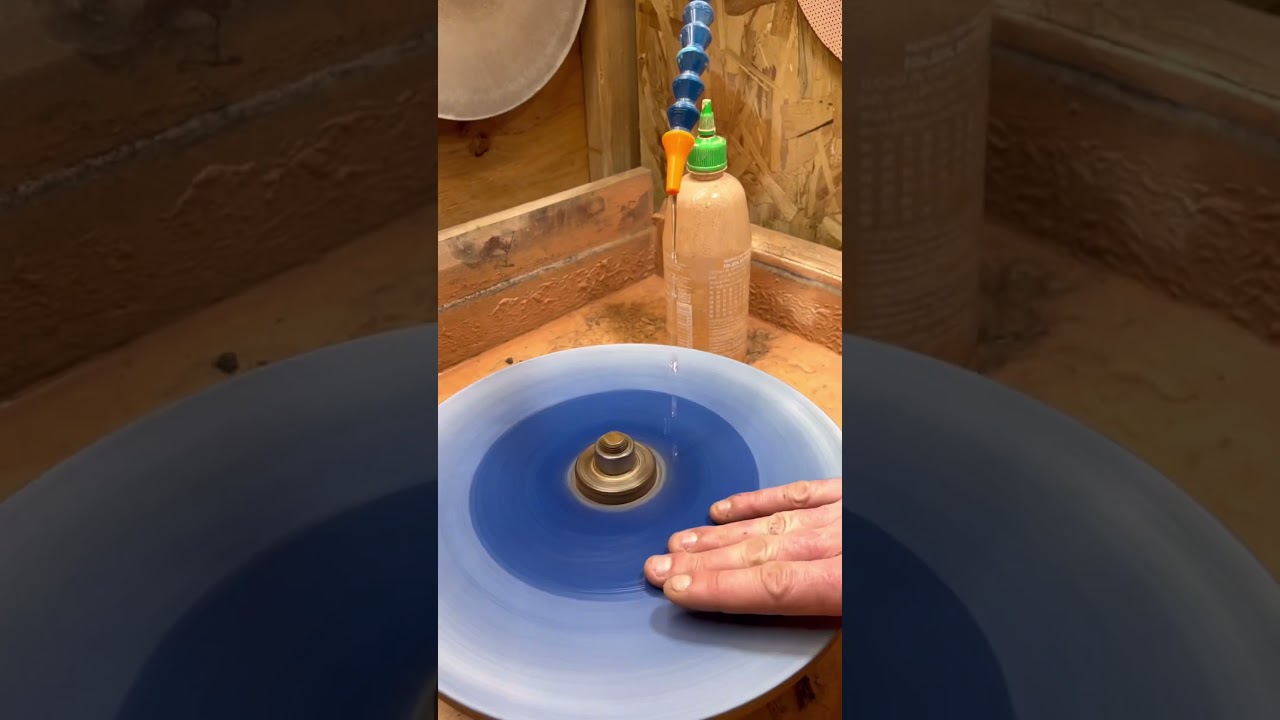 Faceting Custom Art Glass Bevels with Lapidary Wheel ✨