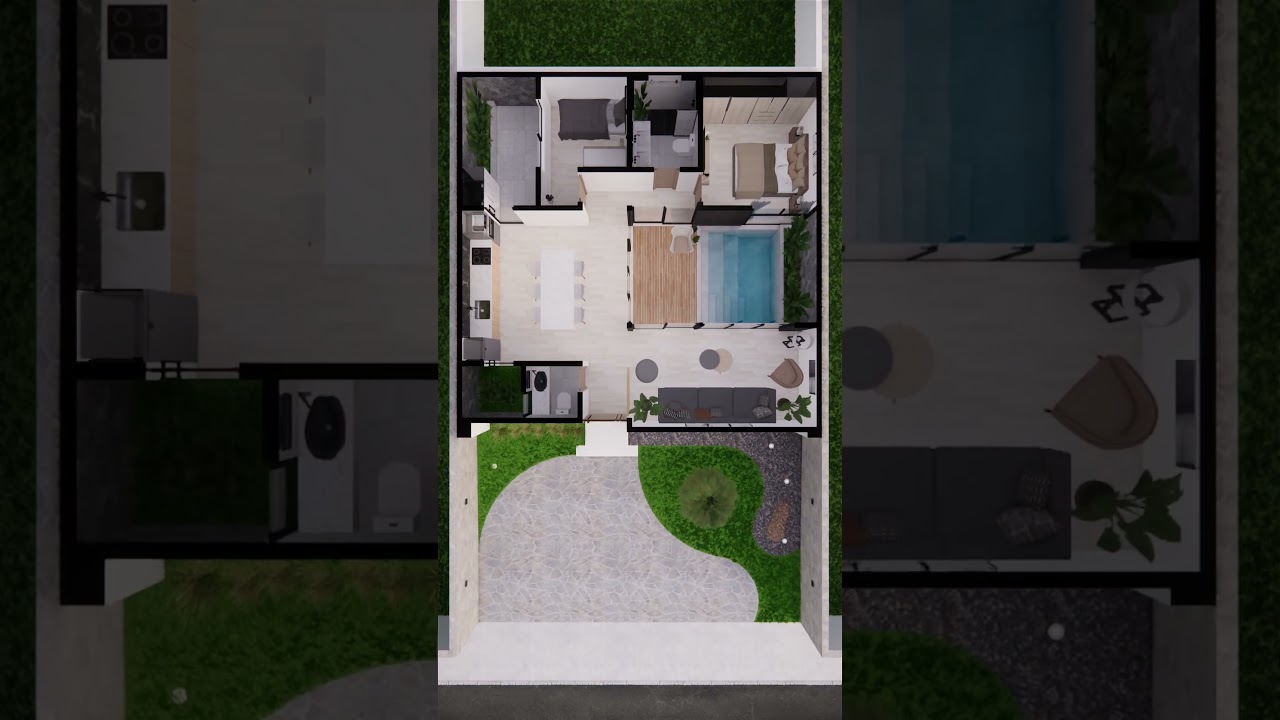Plano 3D de Casa 10x10 🏡