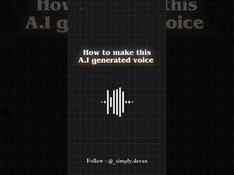 How to make this AI generated voice 🎙️😵 |Day-1| #shorts #capcut #edit