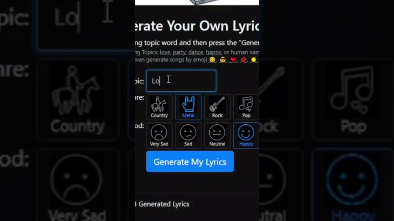 Create Custom Song Lyrics Instantly 🎶