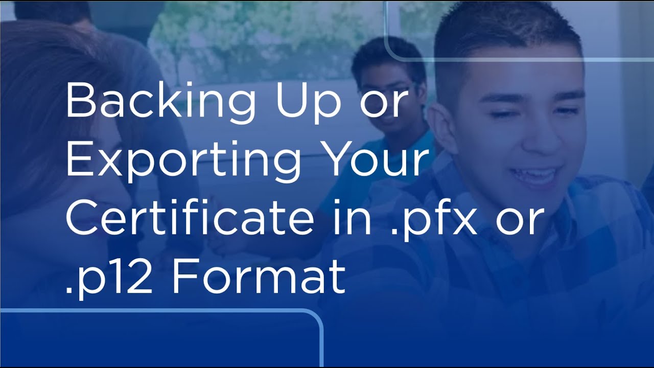 How to Backup or Export Your Certificate in .pfx/.p12 Format π