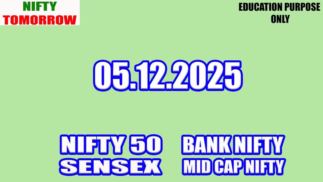 Nifty Outlook 05.12.2025 | Beginner's Option Trading & Technical Analysis in Tamil 📈