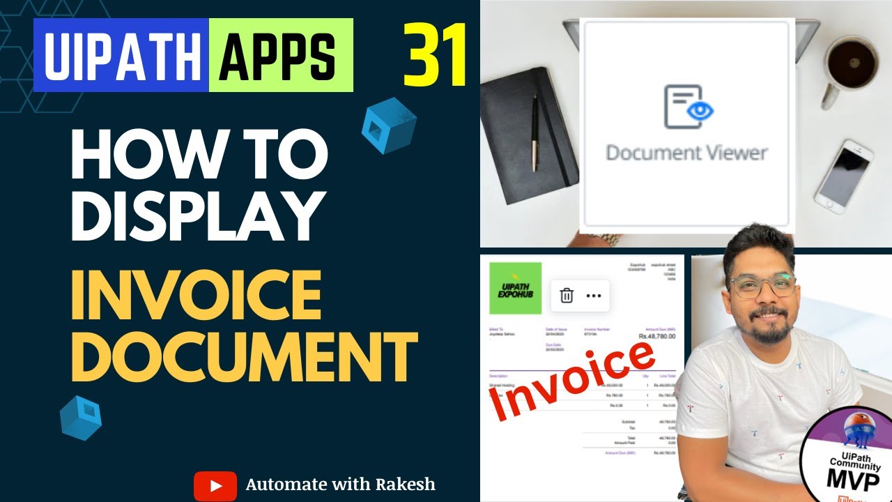 UiPath Apps Document Viewer | Display Invoice