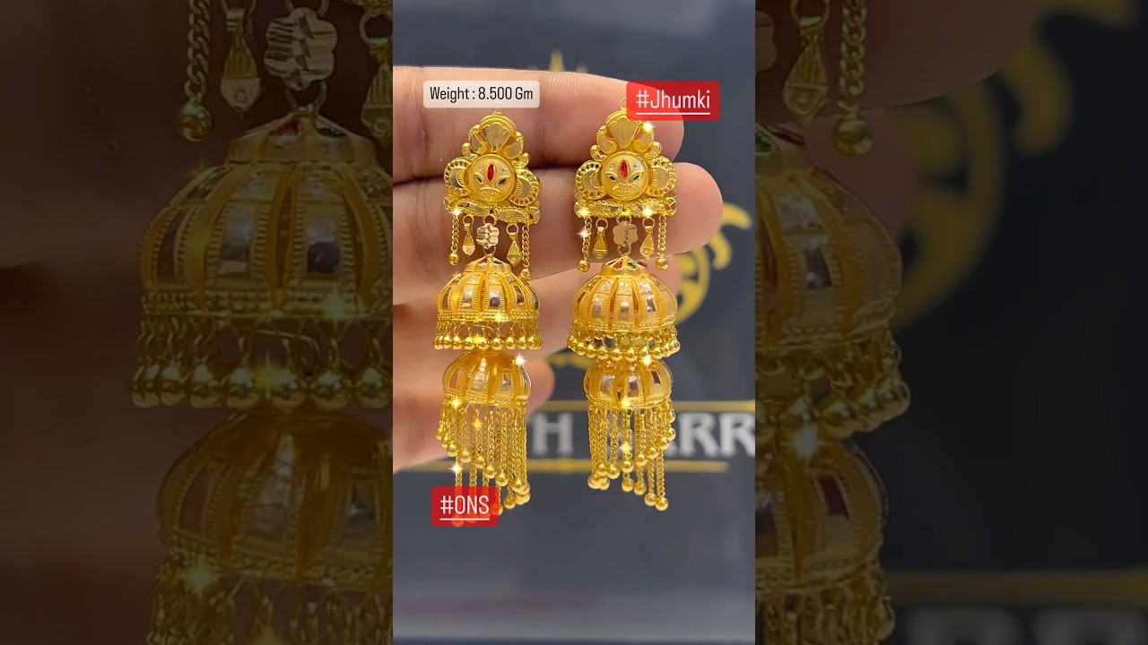 Elegant 18K Gold Jhumki Earrings β¨