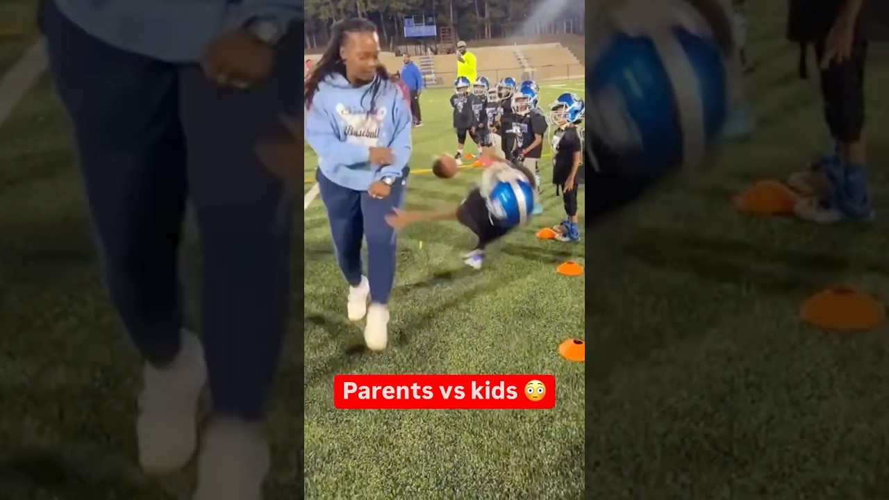 Epic Showdown: Parents vs Players in a Hilarious Football Battle! 🏈😂