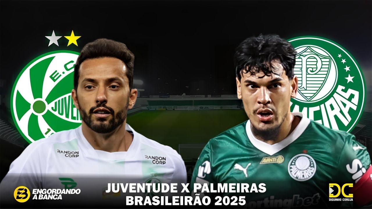 Juventude vs Palmeiras AO VIVO | Brasileirão 2025 ⚽