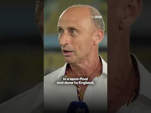 Nasser Hussain reacts after England were thrashed in the World Cup semi-finals by South Africa 🇿🇦💭