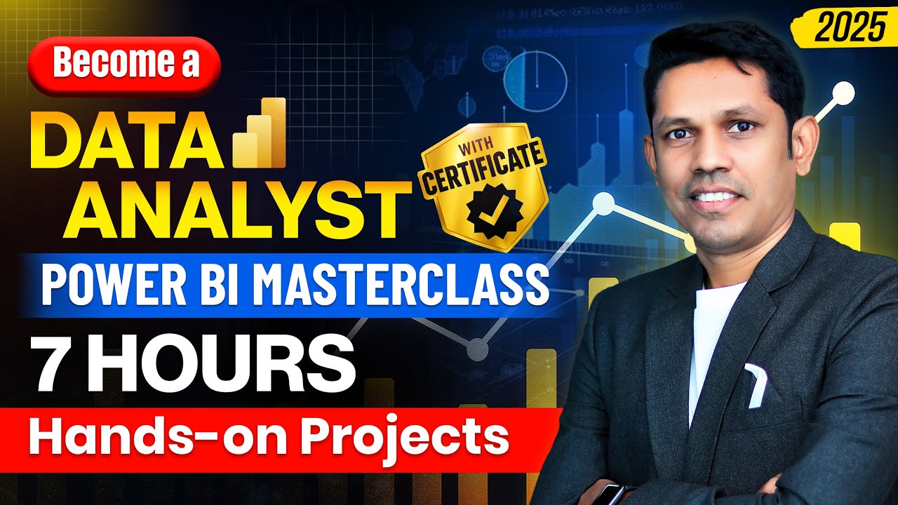 Master Power BI in Just 7 Hours | Complete Beginner to Advanced Course with Dashboard Project (2025) 🚀