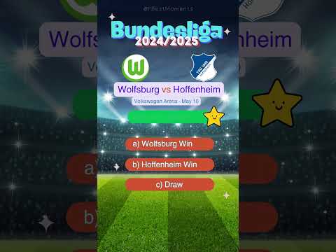 Wolfsburg vs Hoffenheim Bundesliga 2024/2025 Prediction | Who Will Win? #match #prediction