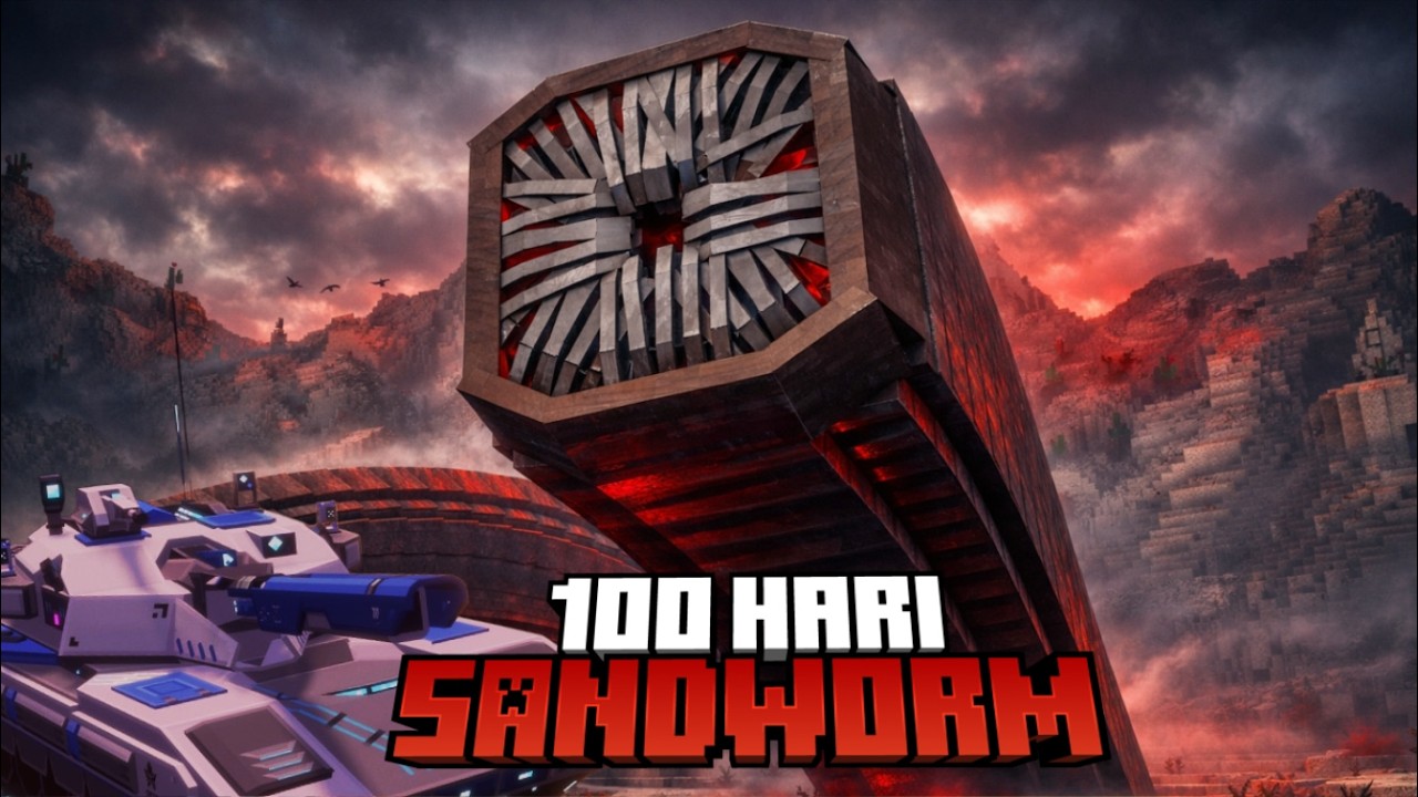100 Hari Minecraft Sandworm
