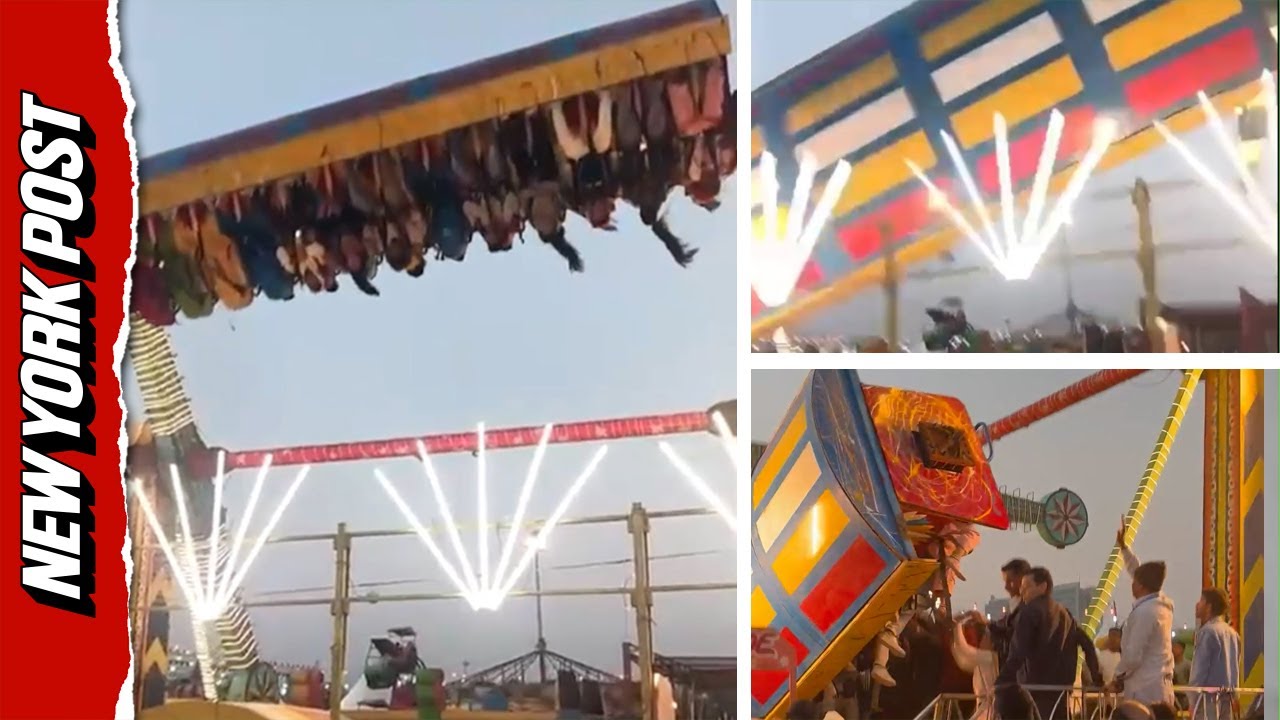 Dramatic Video Shows Ride Collapsing at India Fair, Killing Police Officer During Rescue