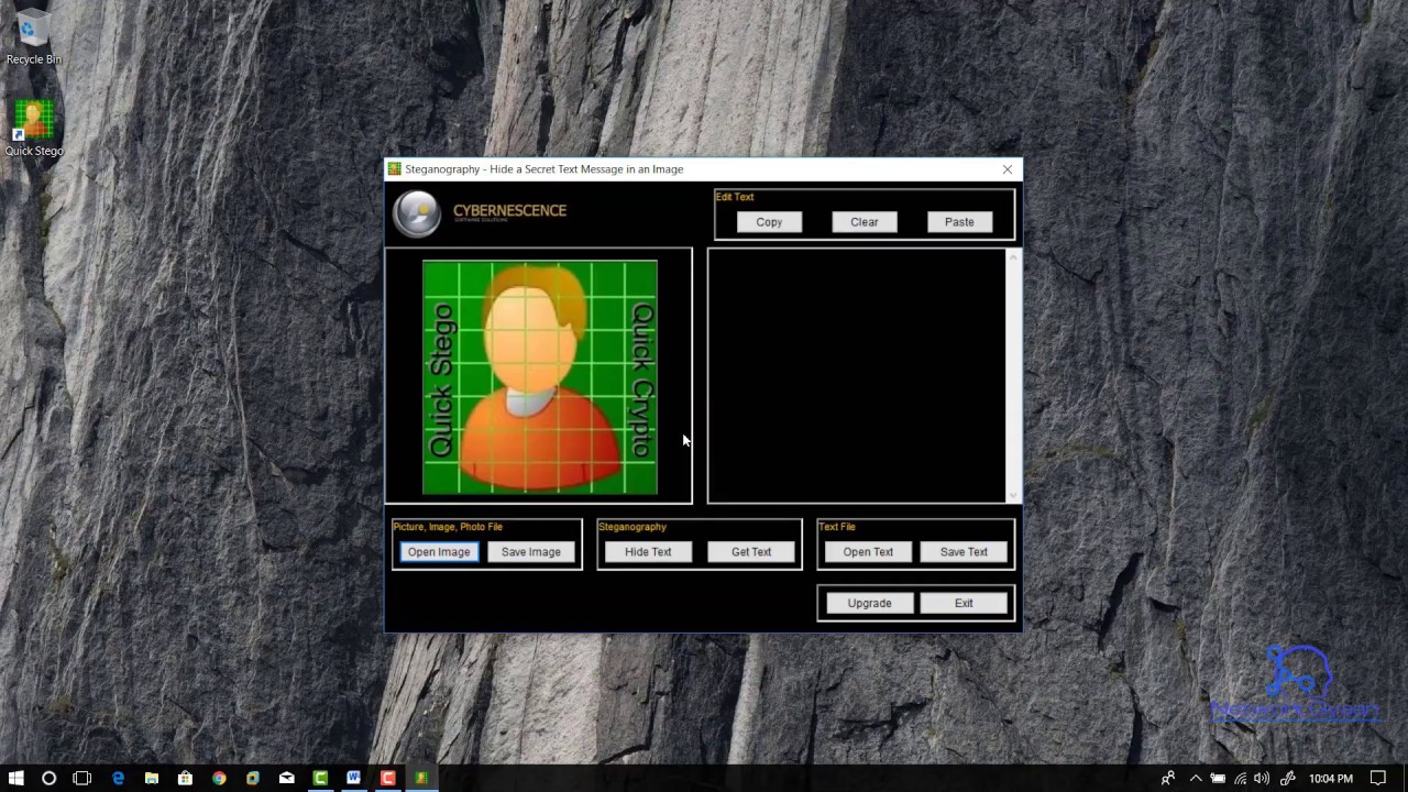 Implementing Image Steganography with Quick Stego