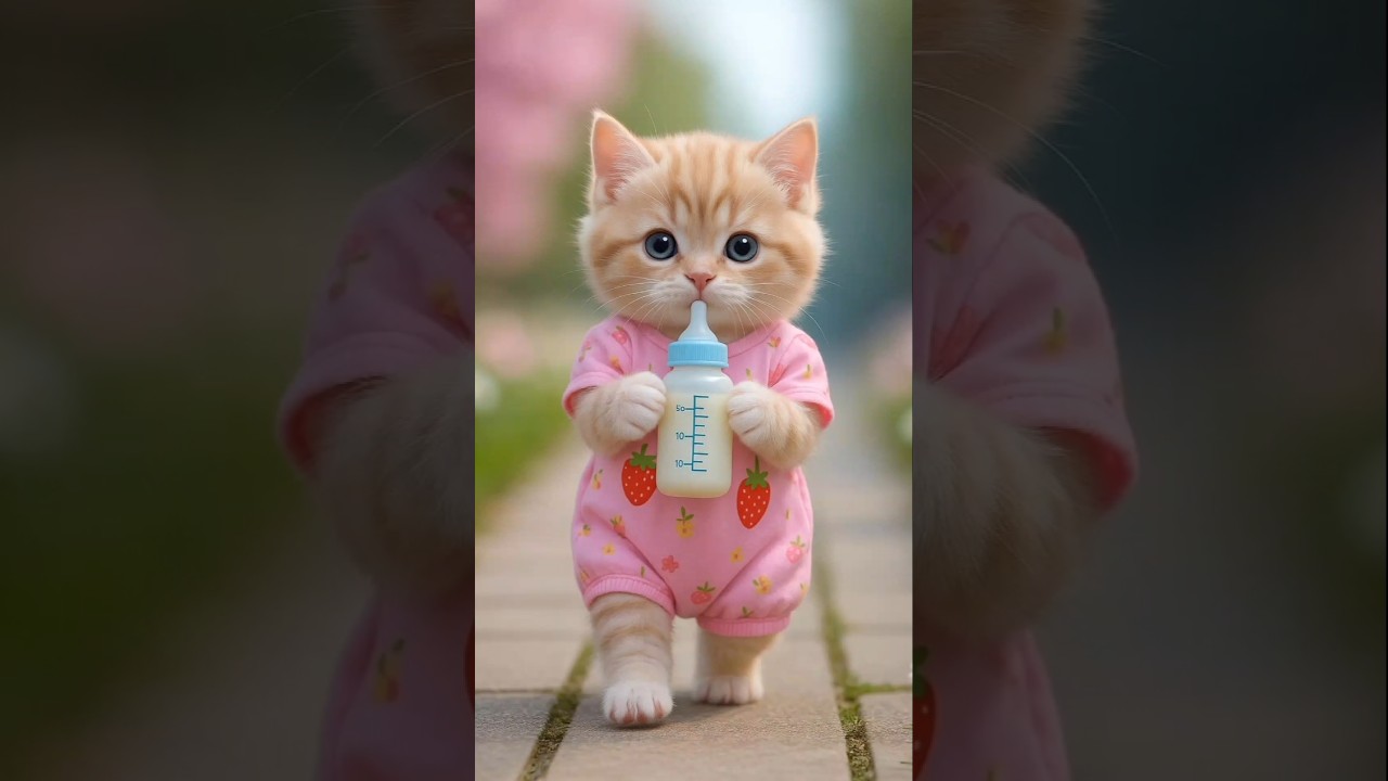 Cute Dancing Kitten 🐱 Funny Cartoon Cat Video