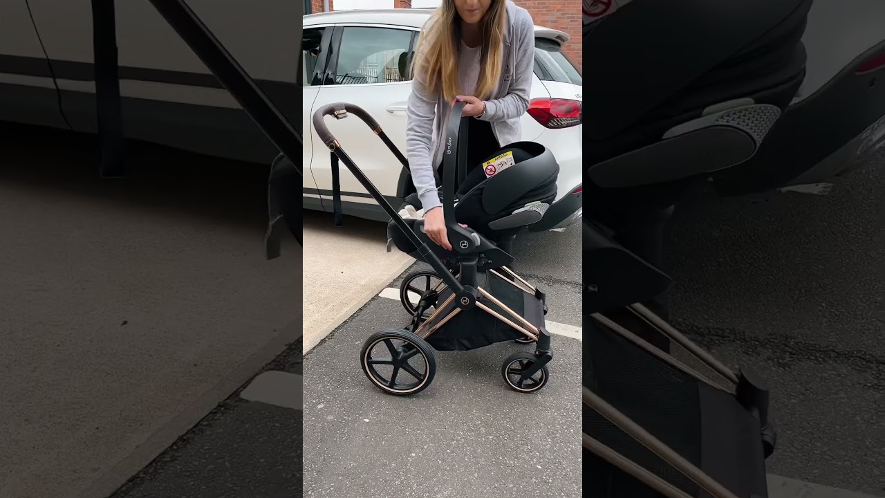 We LOVE this Infant Car Seat 😍 The Cybex Cloud T reclines on the pushchair & the ISOFIX base ✨