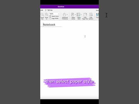 How to Change OneNote Paper Style