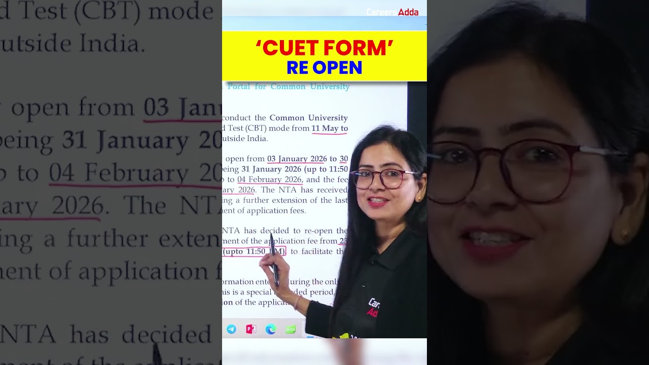 CUET UG 2026 Application Re Open | CUET Biggest Update | CUET UG 2026