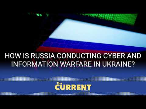 How is Russia conducting cyber and information warfare in Ukraine?