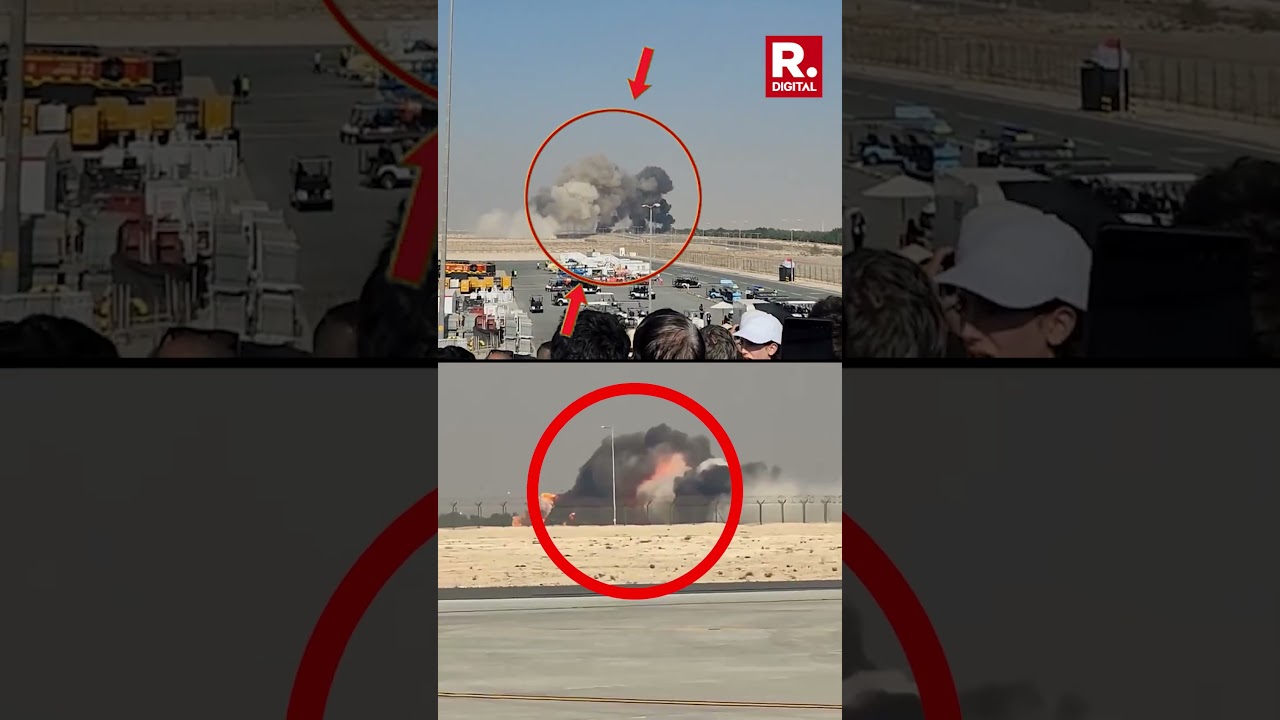 Tejas LCA Fighter Jet Crashes at Dubai Air Show ✈️