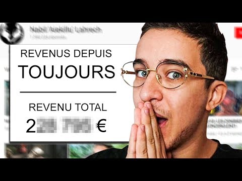 Voila le revenu total généré par ma chaîne YouTube!