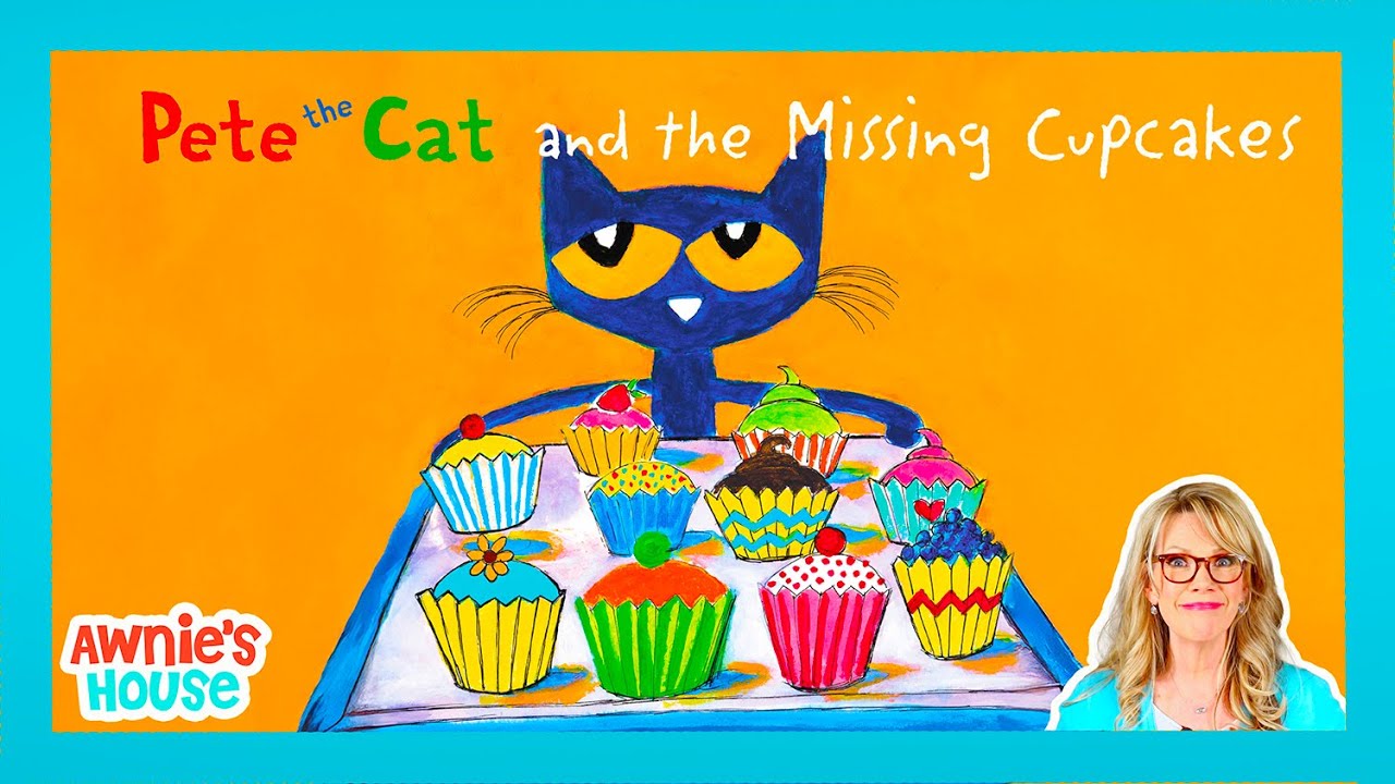 PETE THE CAT AND THE MISSING CUPCAKES 🧁 Can You Help Solve the Mystery? Kid's Read Aloud with Awnie