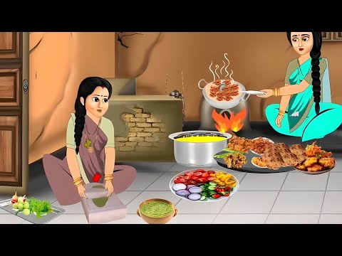 पांच गरीब बहुओं का पकौड़ों का व्यापार | Hindi kahaniya #saasbahu  @SRTVCartoon