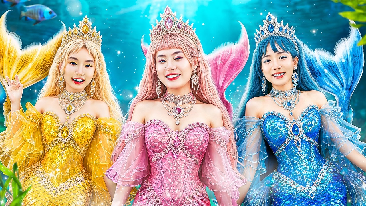Pink Vs Blue Vs Yellow Mermaid At Extreme Makeover Contest!