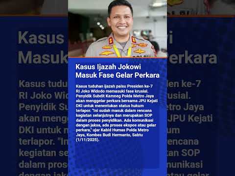 Kasus Ijazah Jokowi Masuk Fase Gelar Perkara #matalokal