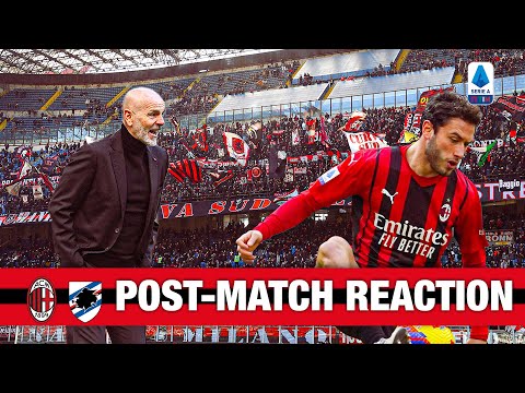Coach Pioli and Calabria | AC Milan v Sampdoria post-match reactions