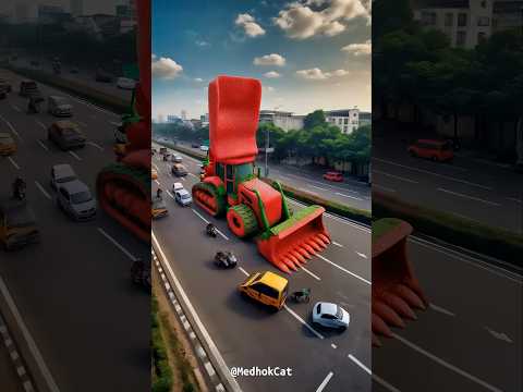 Strawberry bulldozer turns into a robot #transformers