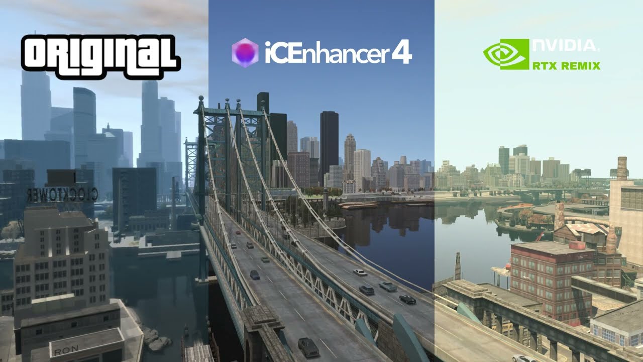 GTA IV: Original vs iCEnhancer 4 & RTX Remix 4K Comparison