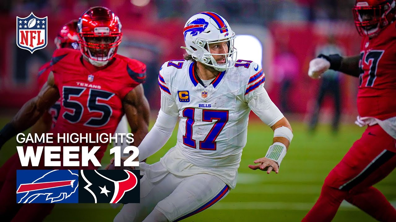 Bills vs Texans Week 12 NFL Highlights 🏈