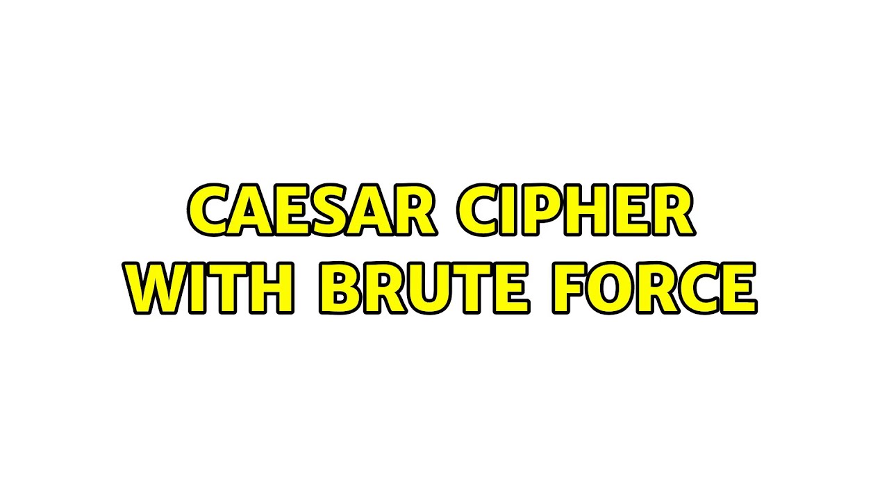 Caesar Cipher Brute Force Attack 🔓
