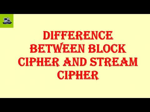 Difference between Block cipher and Stream cipher /CS 409 Cryptography and Network Security -Part 8