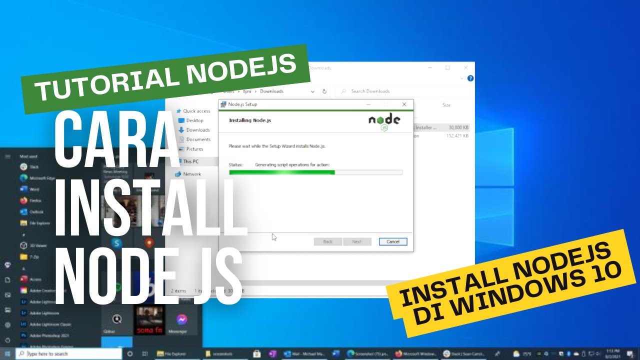 Cara Install NodeJS dan NPM di Windows - Tutorial NodeJS