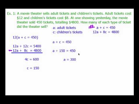 Systems of Equations Word Problems