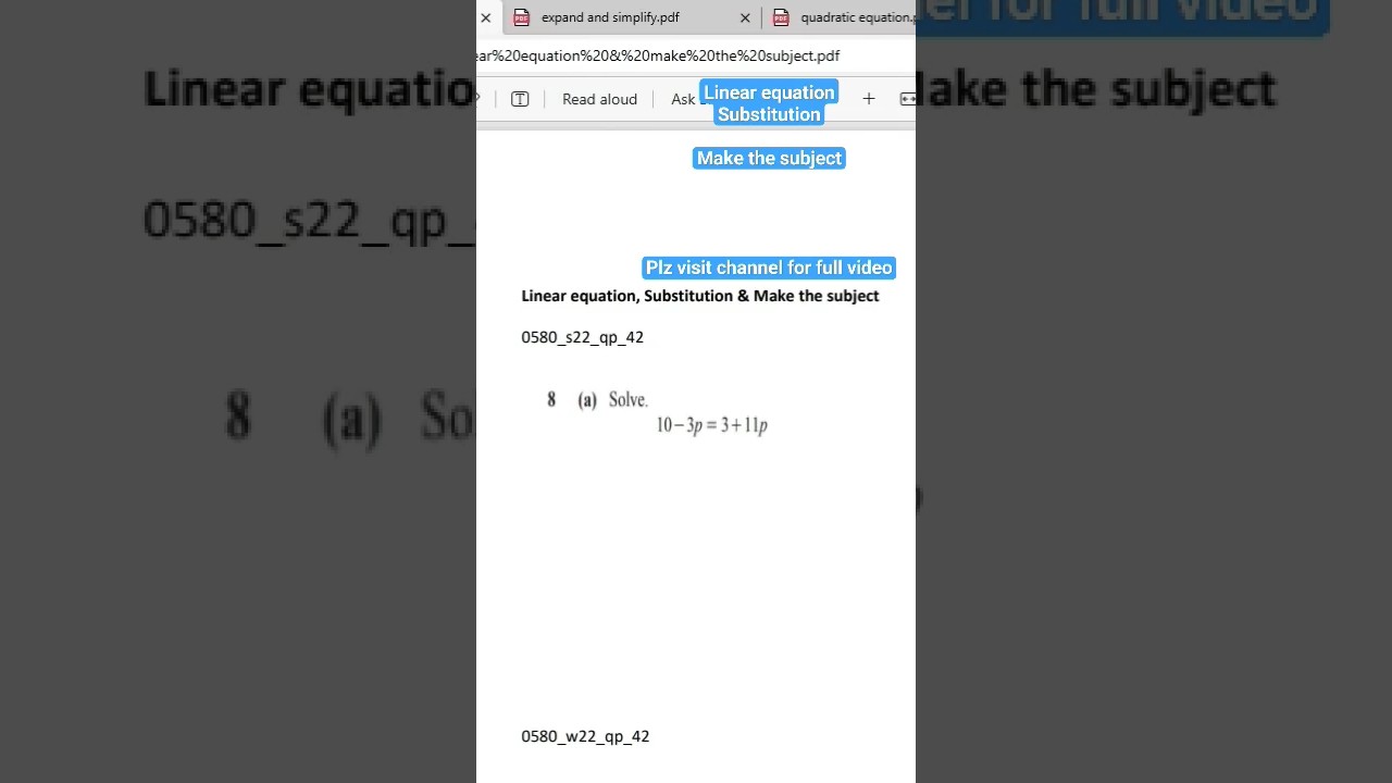 Master Linear Equations & Substitution Methods for IGCSE Maths 📚