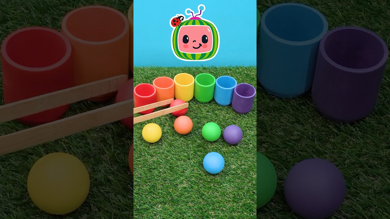 Learn Colors with Balls and Baby JJ | Fun Rainbow Sorting Game