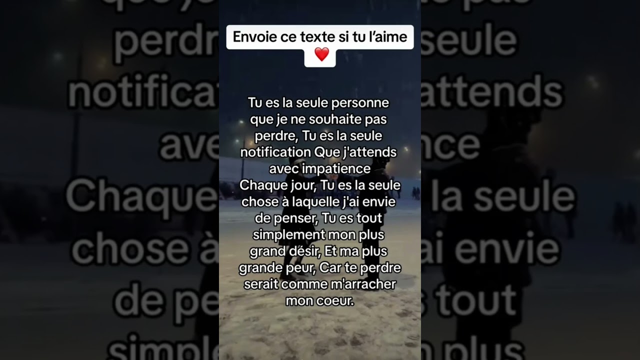 Message d'amour ❤️ pour toi