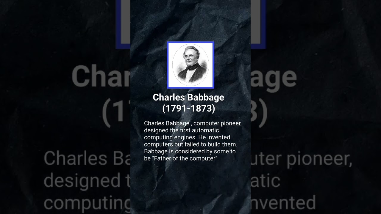 Charles Babbage: The Father of the Computer 💻