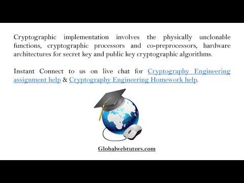 Cryptography Engineering Assignment Help globalwebtutors