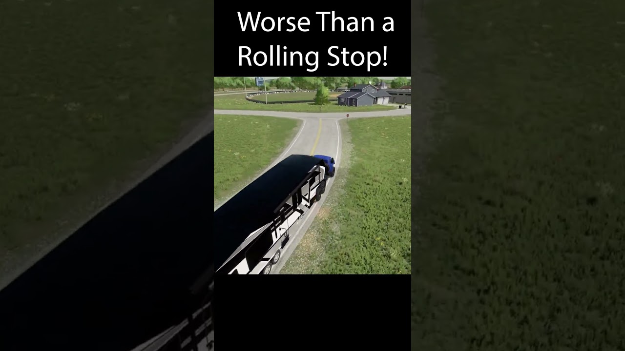 Dangerous Rolling Stop! 🚚 #FS22 #Truck