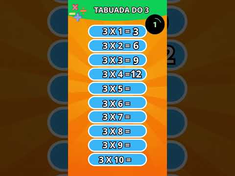 QUIZ de Tabuada ! Tabuada do 3 🎲✏️ #quiz #quizbunny #tabuada